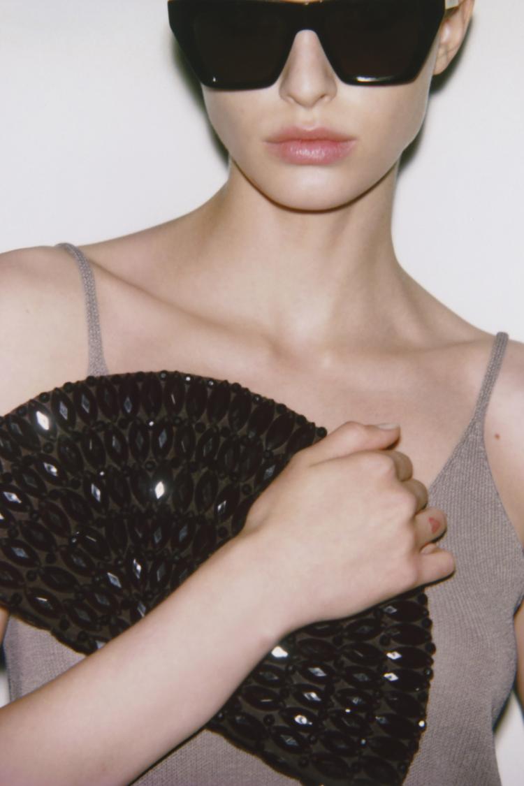 Beaded Fan Bag