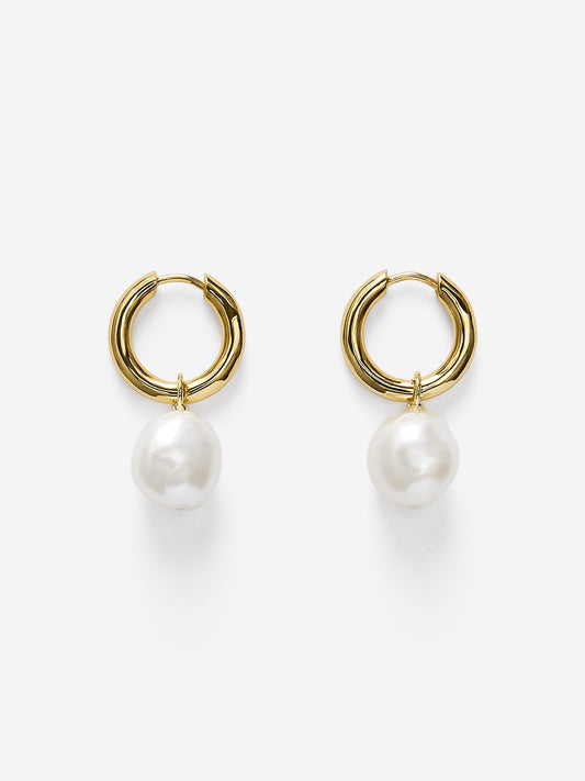 Pearl Hoop Earrings