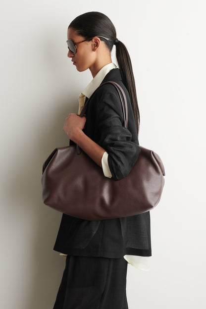 Frieze bowling bag in leather