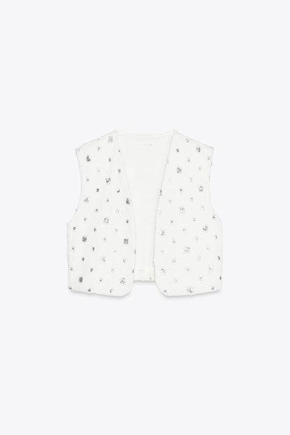 Short Sequin Waistcoat