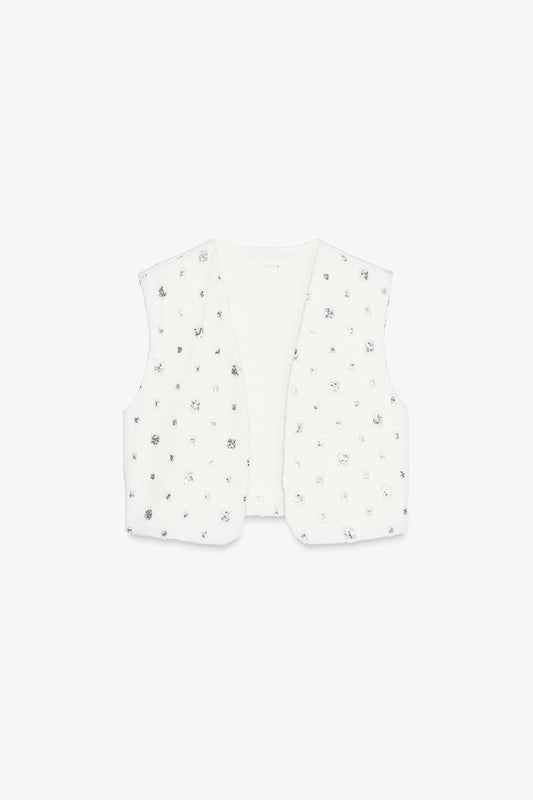 Short Sequin Waistcoat