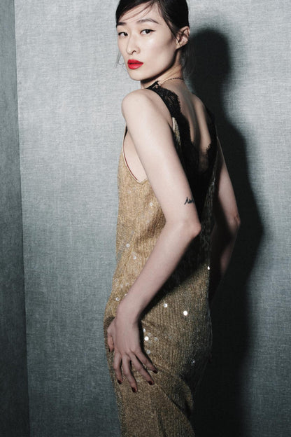 Zw Collection Sequin Lace Dress