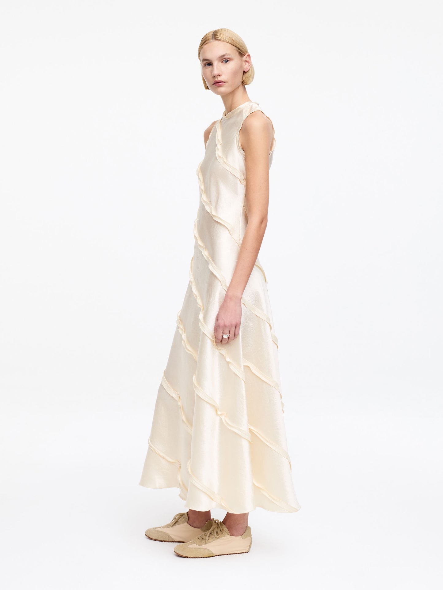 Frill Satin Dress