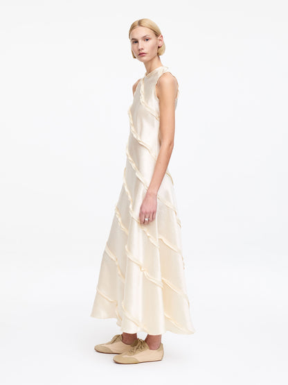 Frill Satin Dress