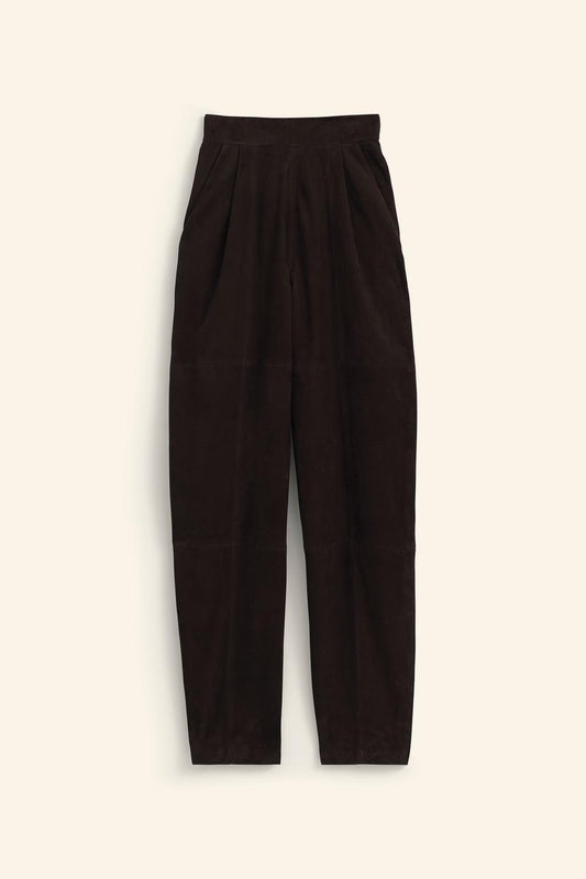 Limited edition suede leather trousers