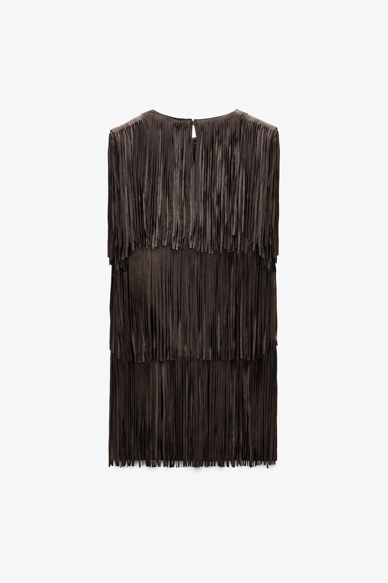 Limited Edition Suede Leather Fringe Dress