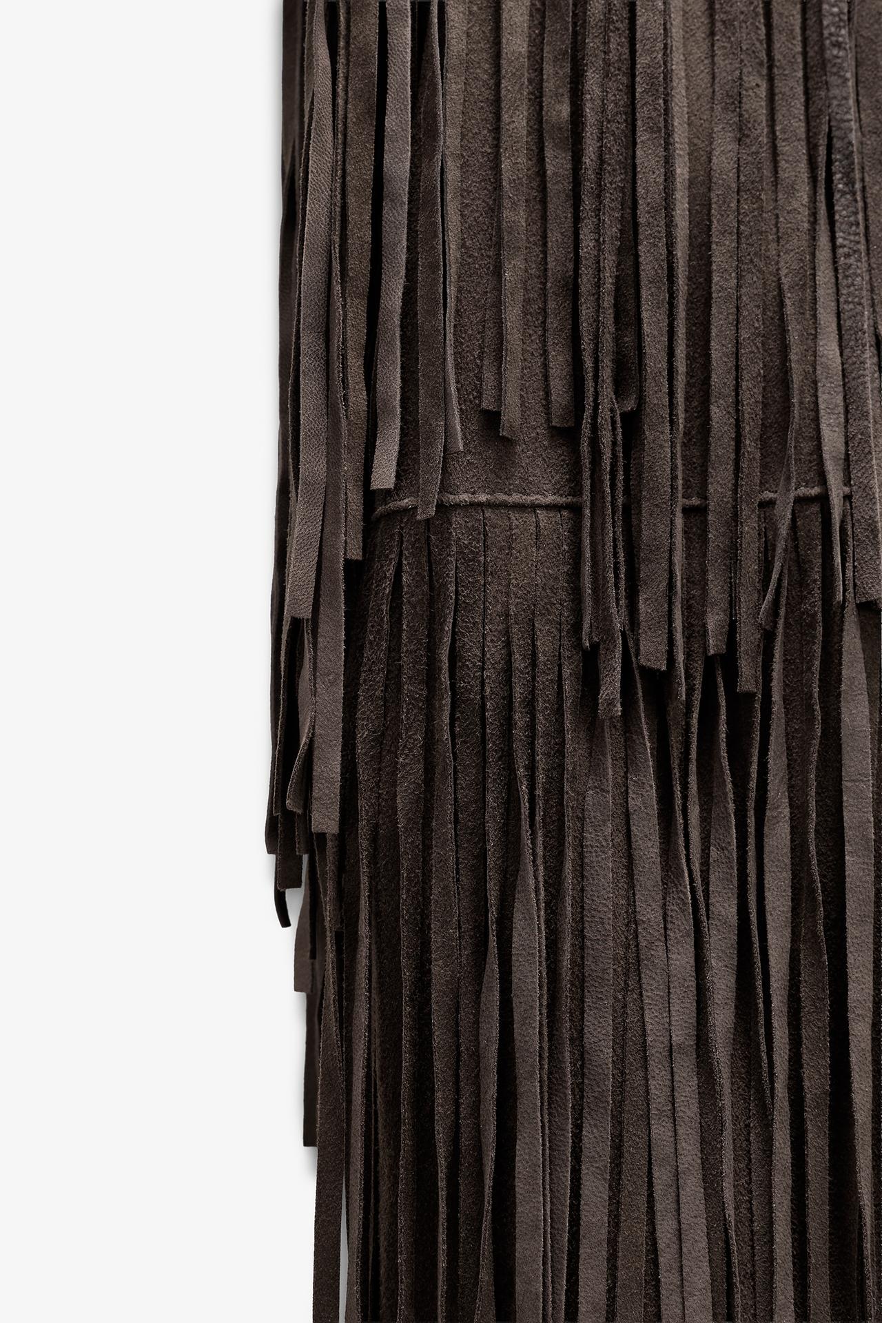 Limited Edition Suede Leather Fringe Dress