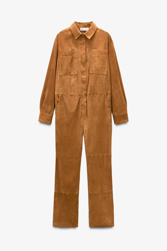 Limited Edition Suede Leather Jumpsuit