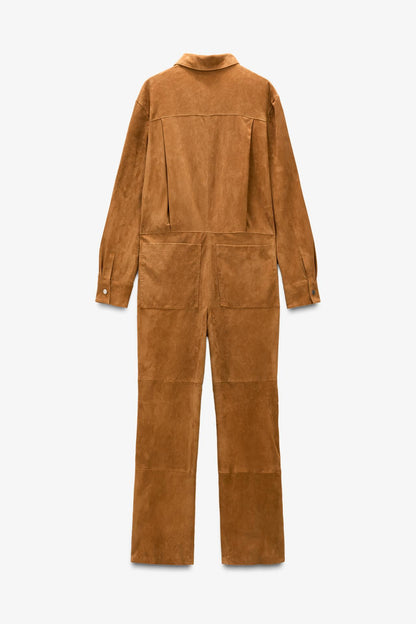 Limited Edition Suede Leather Jumpsuit