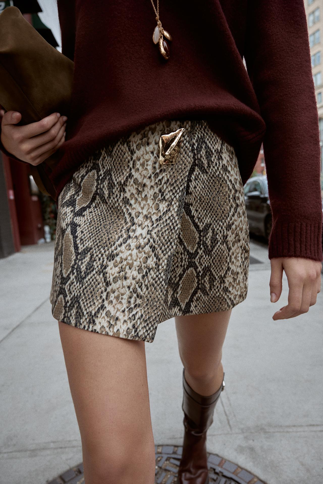 Asymmetric Skort With Applique