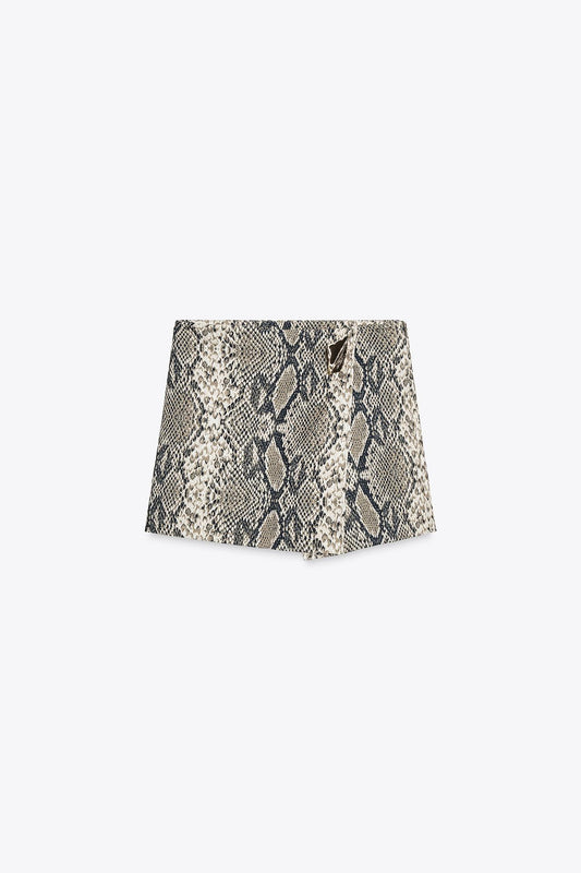 Asymmetric Skort With Applique