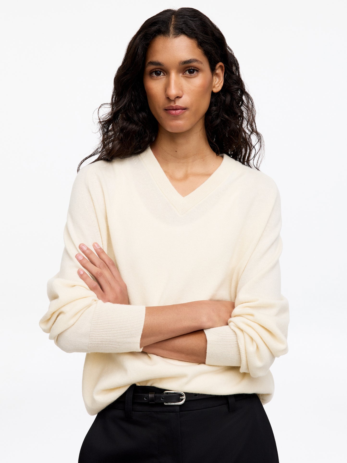 Relaxed Cashmere V-Neck Jumper