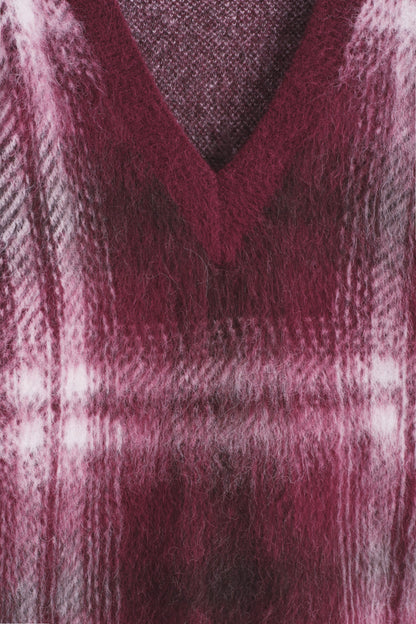 Checked Alpaca-Blend Jumper