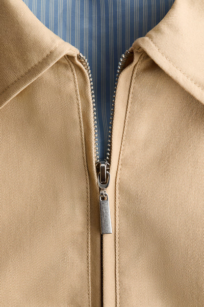 Collared cotton gilet