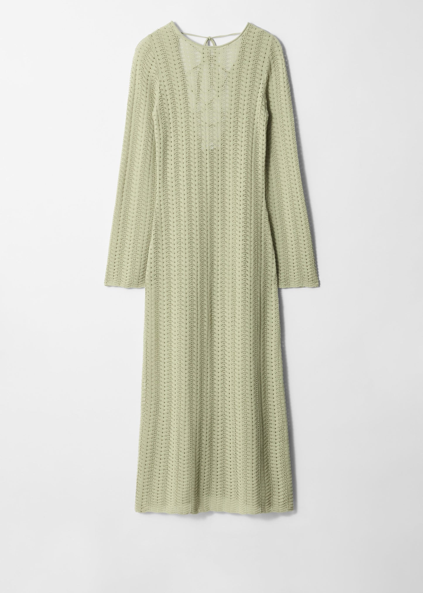 Pointelle-Knit Midi Dress