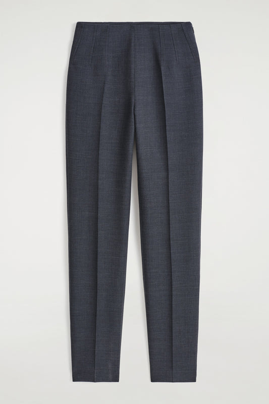 Wool-Blend Slim-Leg Trousers