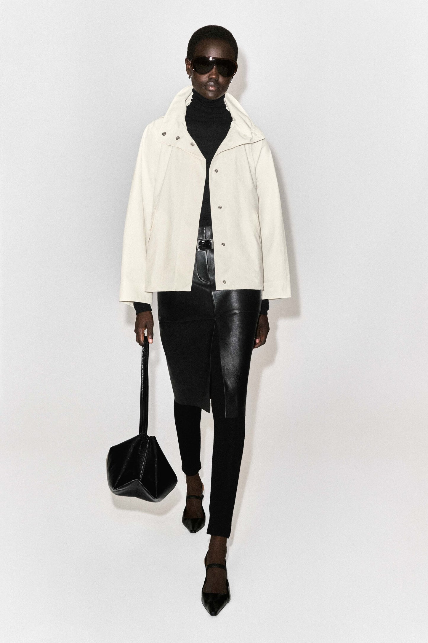 Nylon Funnle-Neck Jacket