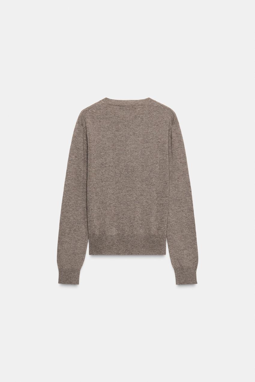 Diamond-Pattern Wool Sweater