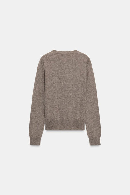 Diamond-Pattern Wool Sweater