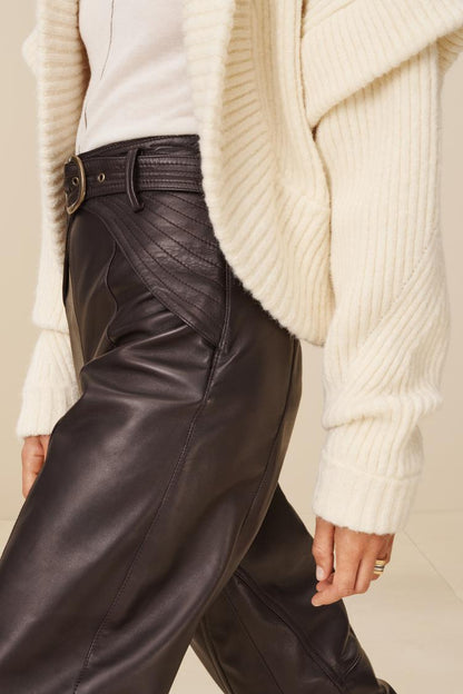 Balloon Leather Trousers