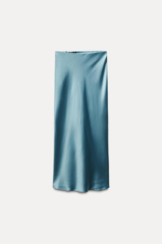 Satin Midi Skirt