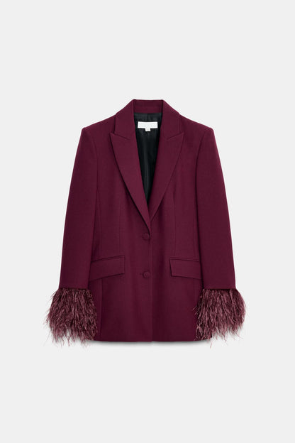Feather Cuff Blazer