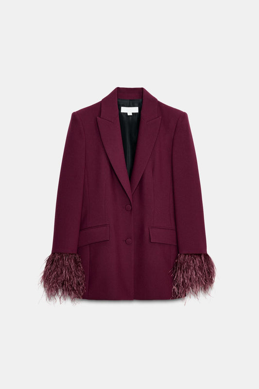 Feather Cuff Blazer