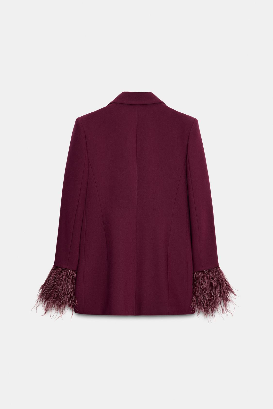 Feather Cuff Blazer