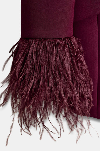 Feather Cuff Blazer