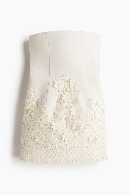 Appliquéd bandeau dress