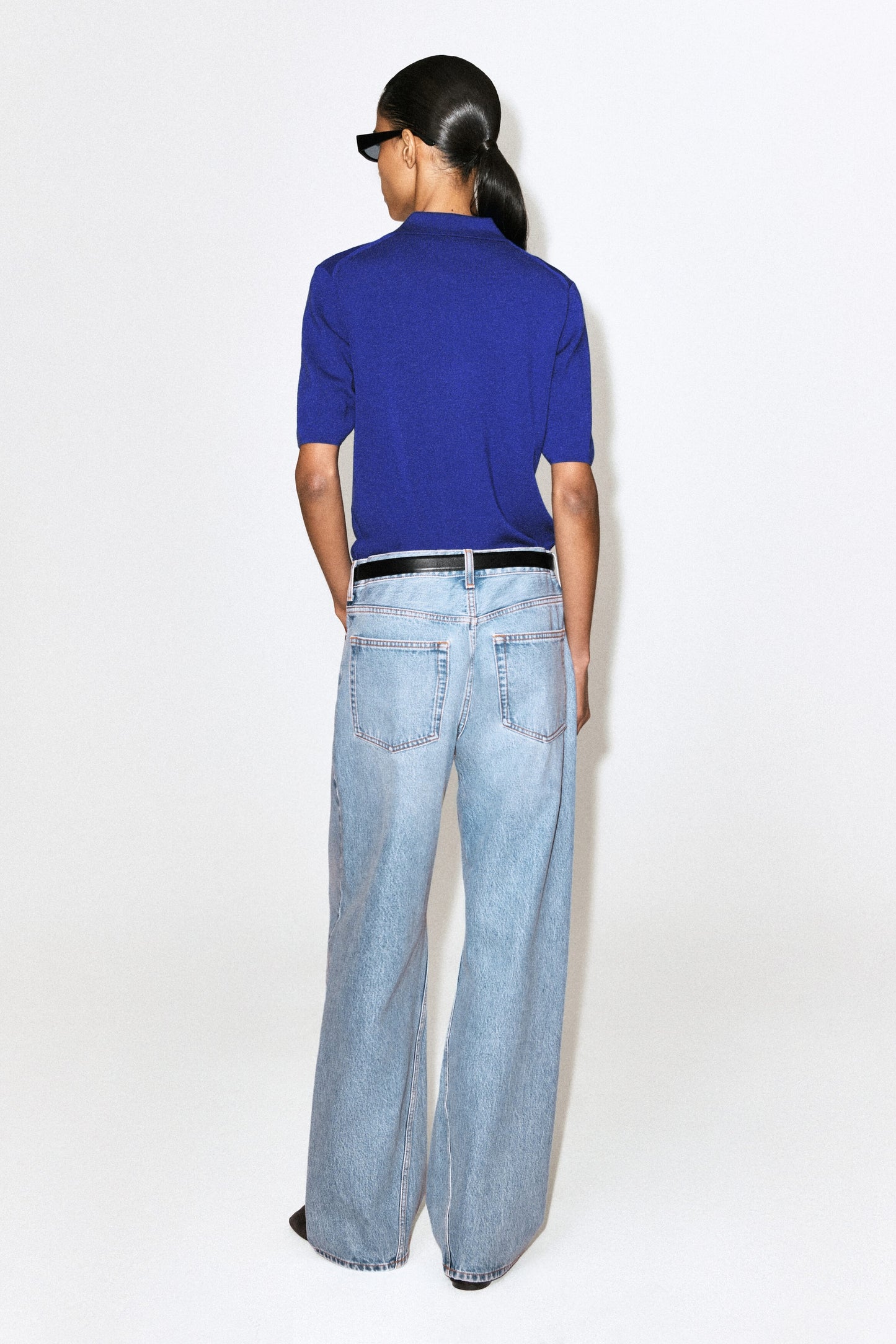 Merino Wool Zip-Up Polo Shirt