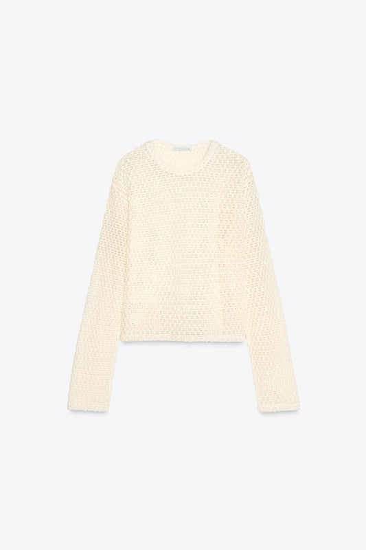 Long Sleeve Crochet Top