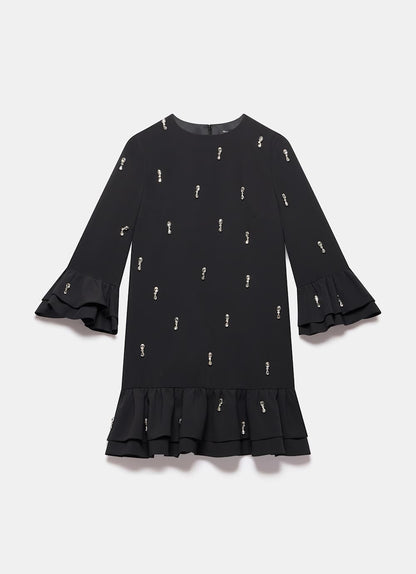 Black Embellished Mini Dress