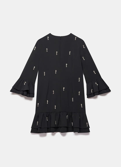 Black Embellished Mini Dress