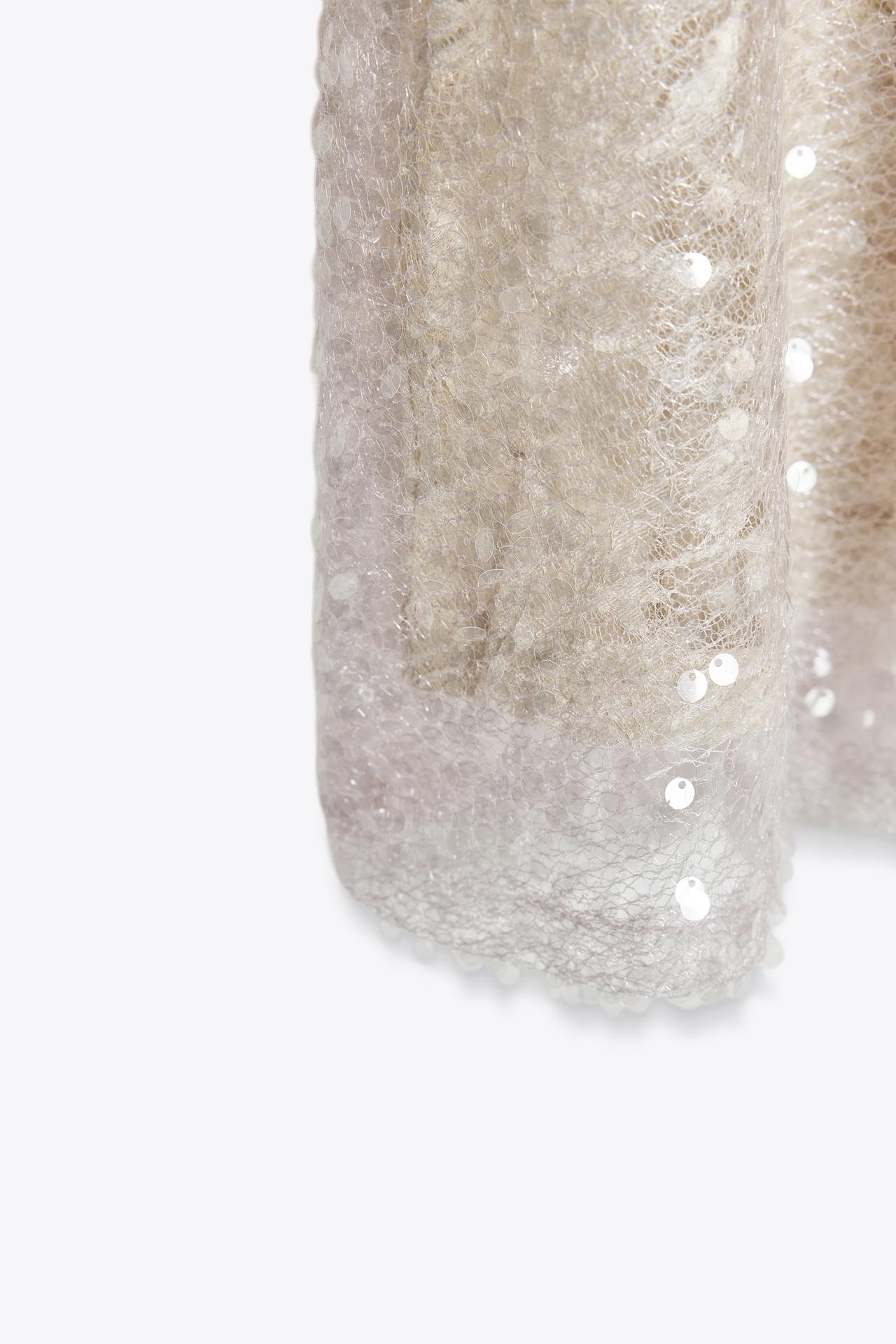 Sequinned Knit Midi Skirt