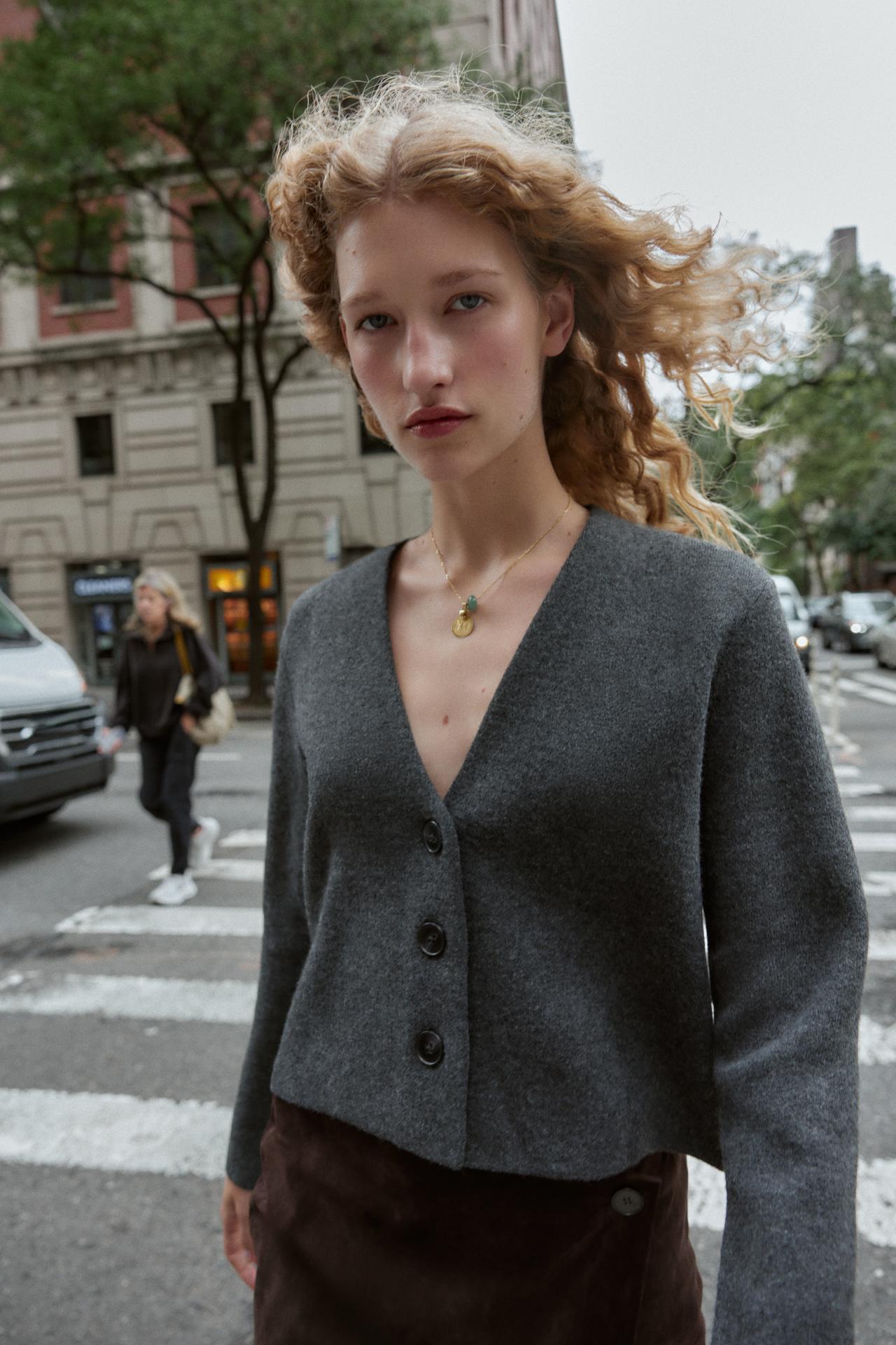 V-Neck Cardigan