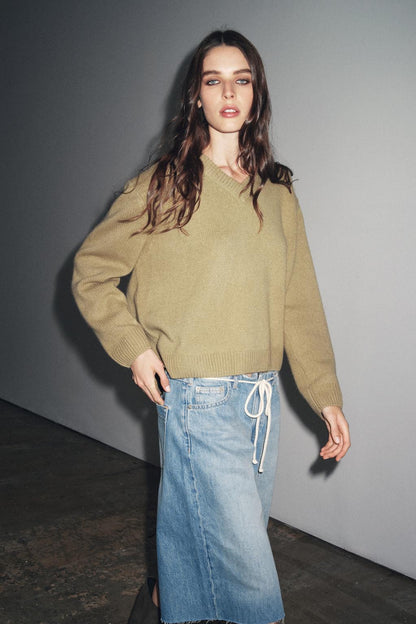 ZW COLLECTION Low-Rise Denim Bermuda Shorts