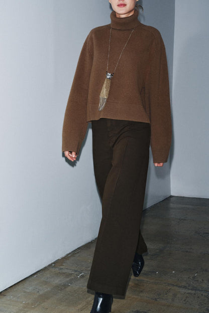 95% Wool High Neck Jumper