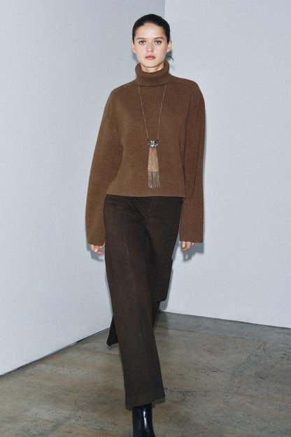 95% Wool High Neck Jumper