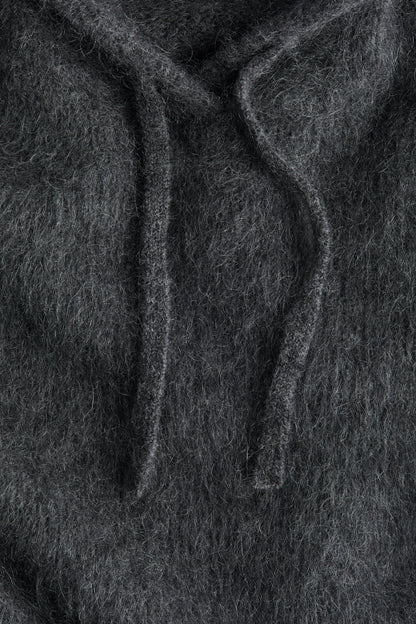 Mohair-blend hoodie