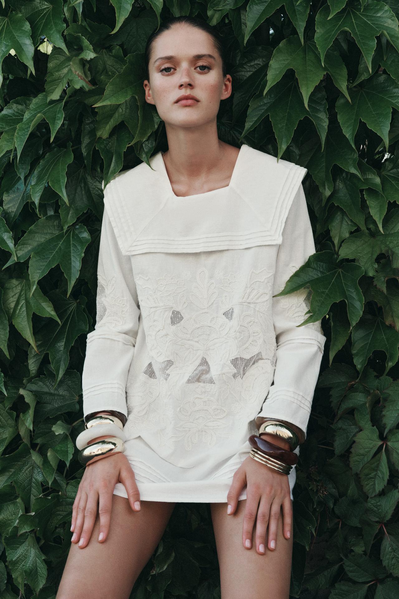 ZARA【NEW】EMBROIDERED SHORT DRESS ZW COLLECTION ZW Collection Embroidered Short Dress – Newin.Style