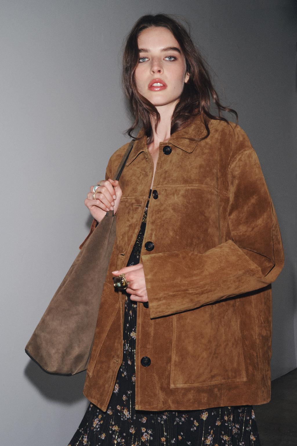 Suede Leather Jacket ZW Collection Limited Edition