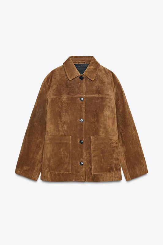 Suede Leather Jacket ZW Collection Limited Edition