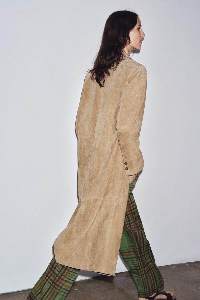 Suede Leather Coat – ZW Collection Limited Edition