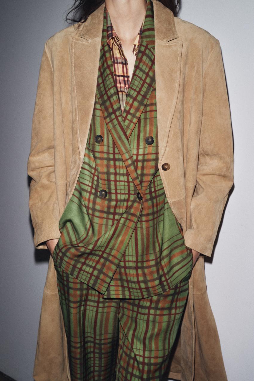 Suede Leather Coat – ZW Collection Limited Edition