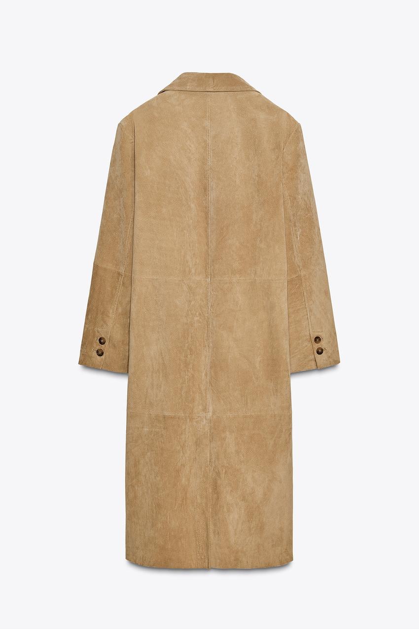 Suede Leather Coat – ZW Collection Limited Edition