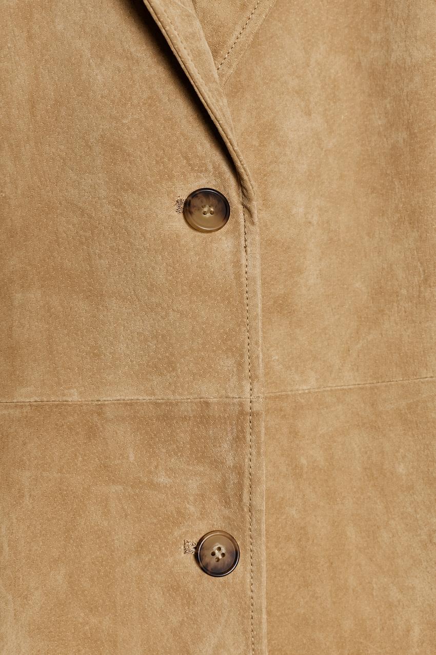 Suede Leather Coat – ZW Collection Limited Edition