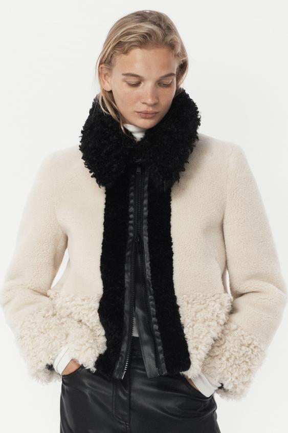Faux Fur Patchwork Jacket - The Item Zara Woman