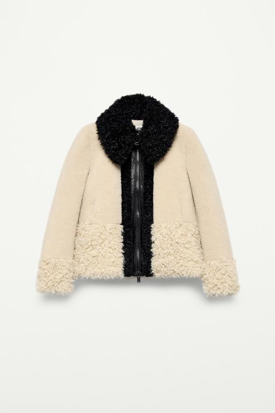 Faux Fur Patchwork Jacket - The Item Zara Woman