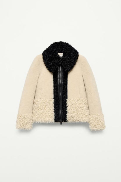 Faux Fur Patchwork Jacket - The Item Zara Woman